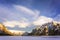 Lake Minnewanka and Mount Girouard in Winter, Banff National Park, Alberta, Canada