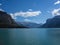 Lake Minnewanka in spring , Banff , Alberta, Canada