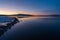 Lake MjÃ¸sa a winter evening