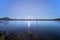 Lake Moogerah Australia Sunrise with Full Moon