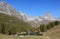 Lake and mountain at Breuil-Cervinia in Italy