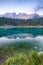 Lake with mountain forest landscape, Lago di Carezza