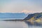 Lake and Mountain Landscape, Chiloe Island, Chile