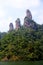 The lake and mountain views in Dajin lake park,Taining,Fujian,China