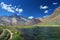 Lake and mountains landscape Aconcagua