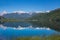 Lake, mountains and volcano beautiful landscape, Chile, Patagonia, South America