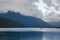 Lake, mountains and volcano beautiful landscape, Chile, Patagonia, South America