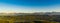 Lake and mountains at Worthersee Karnten Austria. View from Pyramidenkogel tower on lake and Klagenfurt the area