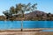 Lake Murray with Cowles Mountain in San Diego