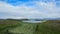 Lake Myvatn with green pseudocraters and islands at Skutustadagigar, Diamond Circle, in North of Iceland, Europe