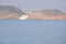 Lake Nasser with a desert shore.