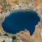 Lake Nesamovite mountain lake of the Ukrainian Carpathians, a lake in autumn.