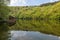 Lake Nisramont in the river Ourthe in the Ardennes, Belgium