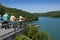 Lake Norris formed by the Norris Dam on the River Clinch in the Tennessee Valley USA