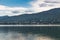 Lake in northern Italy. Lake Varese and the small town of Gavirate