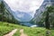 Lake Obersee, Sch nau am Konigssee, Bavaria, Germany. Great alpine scenery with cows in National Park Berchtesgaden.