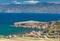 Lake Ohrid coast with red roofed