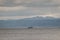 Lake ohrid panorama with small boats, Macedonia