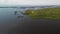 Lake Okeechobee aerial view. Drone flight.