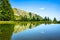 Lake in Orecchiella natural park in Garfagnana.Tuscany, Italy