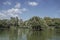 Lake in the Park de la Ciutadella in Barcelona, Spain.