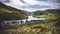 Lake in Pentland Hills outside Edinburgh