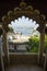 Lake Pichola seen through Golden Mughal Arches