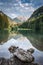 Lake PlanÅ¡arsko jezero in Zgornje Jezersko with Kamnik-Savinja Alps