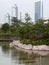Lake plants and edifices