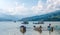 Lake in the Pokhara at Sunrise