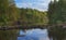 Lake Poor porog, threshold, on the river Suna Karelia, Russian landscape summer