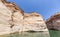 Lake Powell, Arizona. Narrow  cliff-lined canyon from a boat in Glen Canyon National Recreation Area