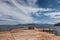 Lake Prespa lonely pier in Macedonia