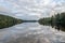 Lake Ragnerudssjoen mirror in Dalsland Sweden beautiful nature forest pinetree swedish