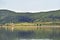 Lake reflection water forest summer fields harvest