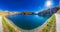 Lake Ritom in Swiss Alps near Gothard, Piora, Ticino, Swityerland
