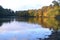 Lake and river view in France, calmness, calmness, silence, peace