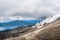 Lake Rotoaira seen from steaming Tongariro volcano in the New Zealand