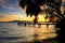 Lake Rotorua at Sunset. North Island, New Zealand