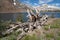 Lake Sabrina in the 20 Lakes Basin in California Sierra Nevada mountains