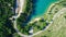 Lake of Sainte-Croix in the Verdon Regional Natural Park from the sky