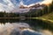 Lake San Vito di Cadore lake Mosigo in Boite valley in the dom