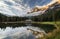 Lake San Vito di Cadore (lake Mosigo) in Boite valley in the domain of Mount Antelao also called King of the Dolomites. Italian D
