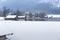 Lake Schliersee in Bavaria, Germany, in winter
