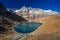 The lake of the Schwarzsee at the foot of Matterhorn in Zermatt in Switzerland