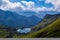 Lake Seealpsee in the Allgau Alps above of Oberstdorf, Germany.