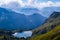 Lake Seealpsee in the Allgau Alps above of Oberstdorf, Germany.