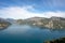 Lake Serre-PonÃ§on in the Hautes-Alpes department in summer