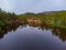 Lake Shaitankol meaning Devil`s Lake . Karkaraly National Park in the Karaganda Region of Kazakhstan