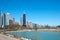 Lake shore and Milton Lee Olive Park in Chicago